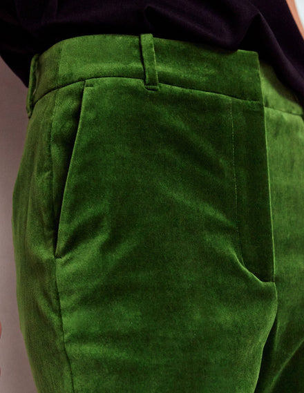 Pantalon Canonbury en velours-Sapin vert