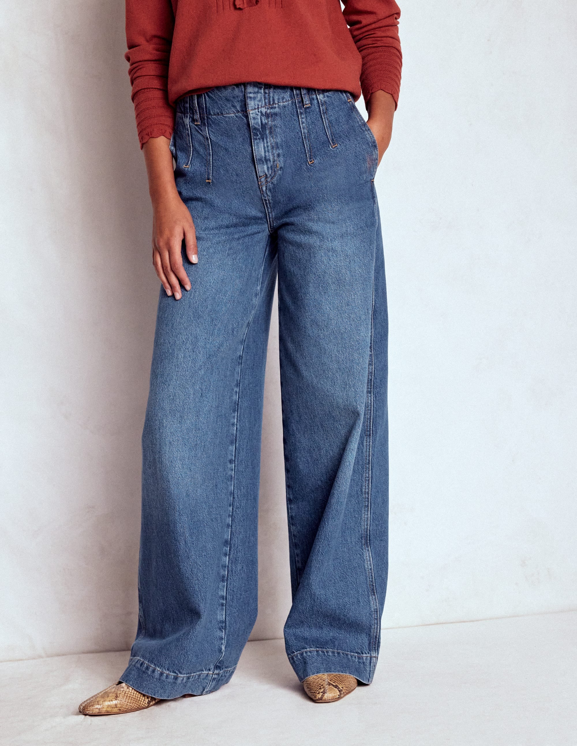 Jeans mit weitem Bein und Ziernaht-Medium Vintage - Image 5