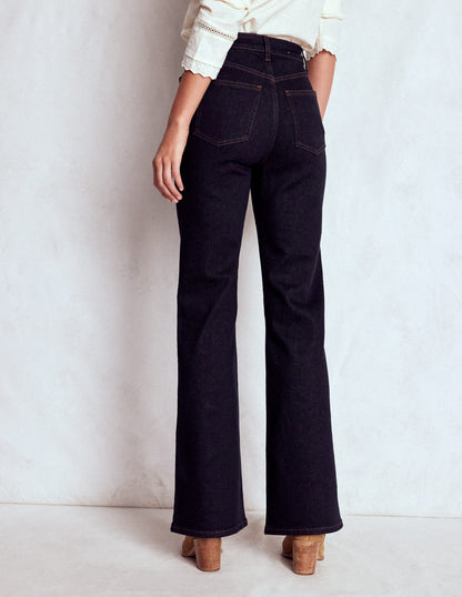 Jean taille haute ajusté-évasé-Indigo-4