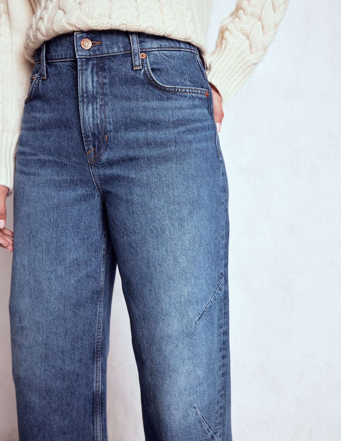 Jean long ample-Vintage moyen