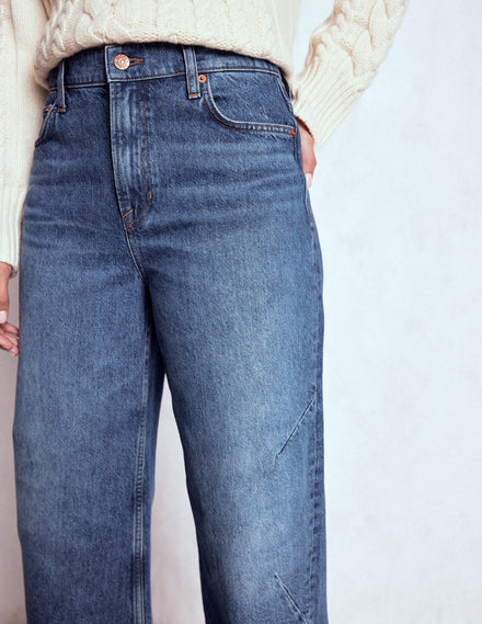Lange Barrel-Jeans-Medium Vintage