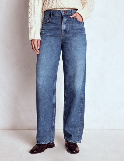 Jean long ample-Vintage moyen-5