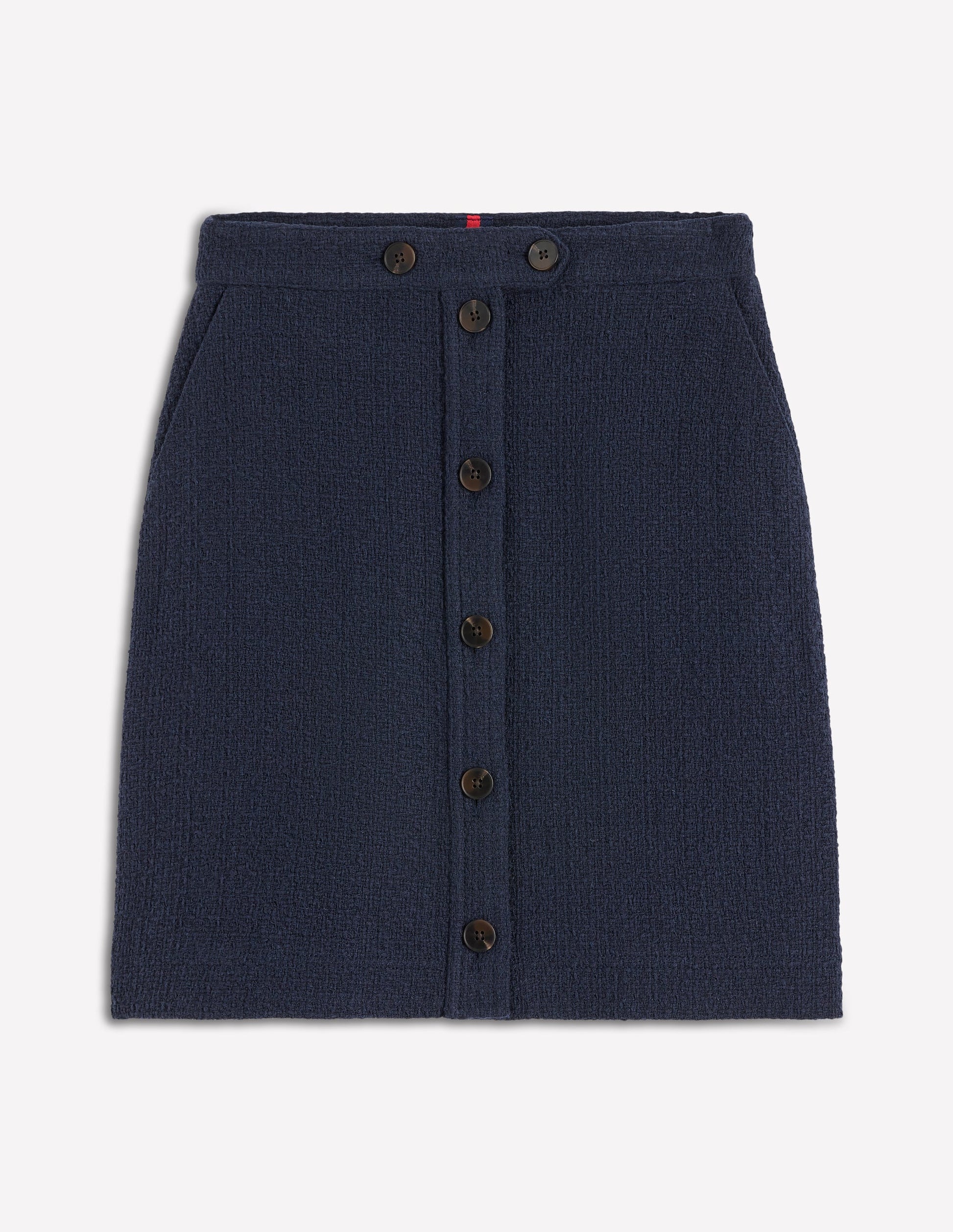 Cecelia Textured Skirt-Navy-5