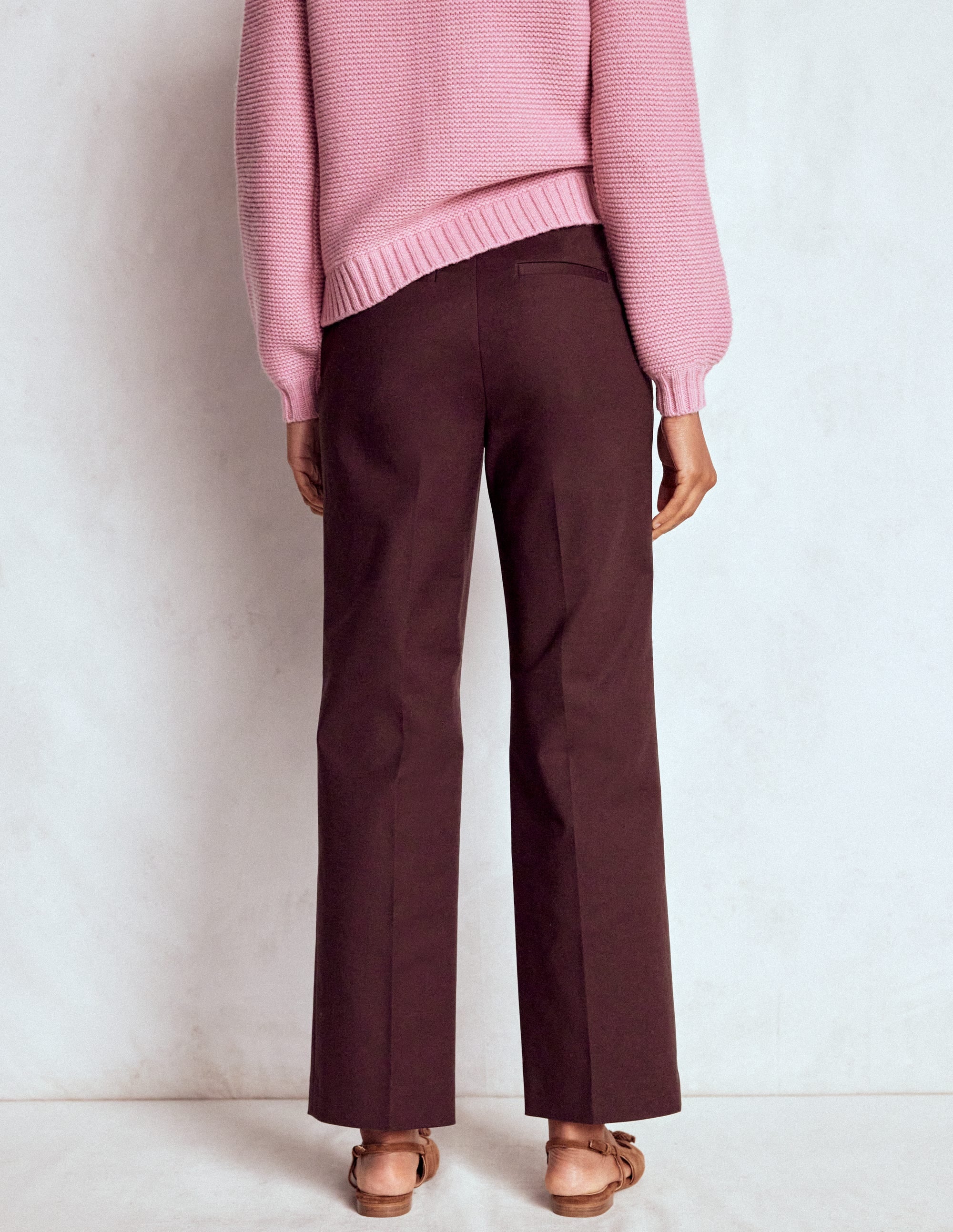Canonbury 7/8-Hose aus Baumwolle-Tiefes Aubergine - Image 3