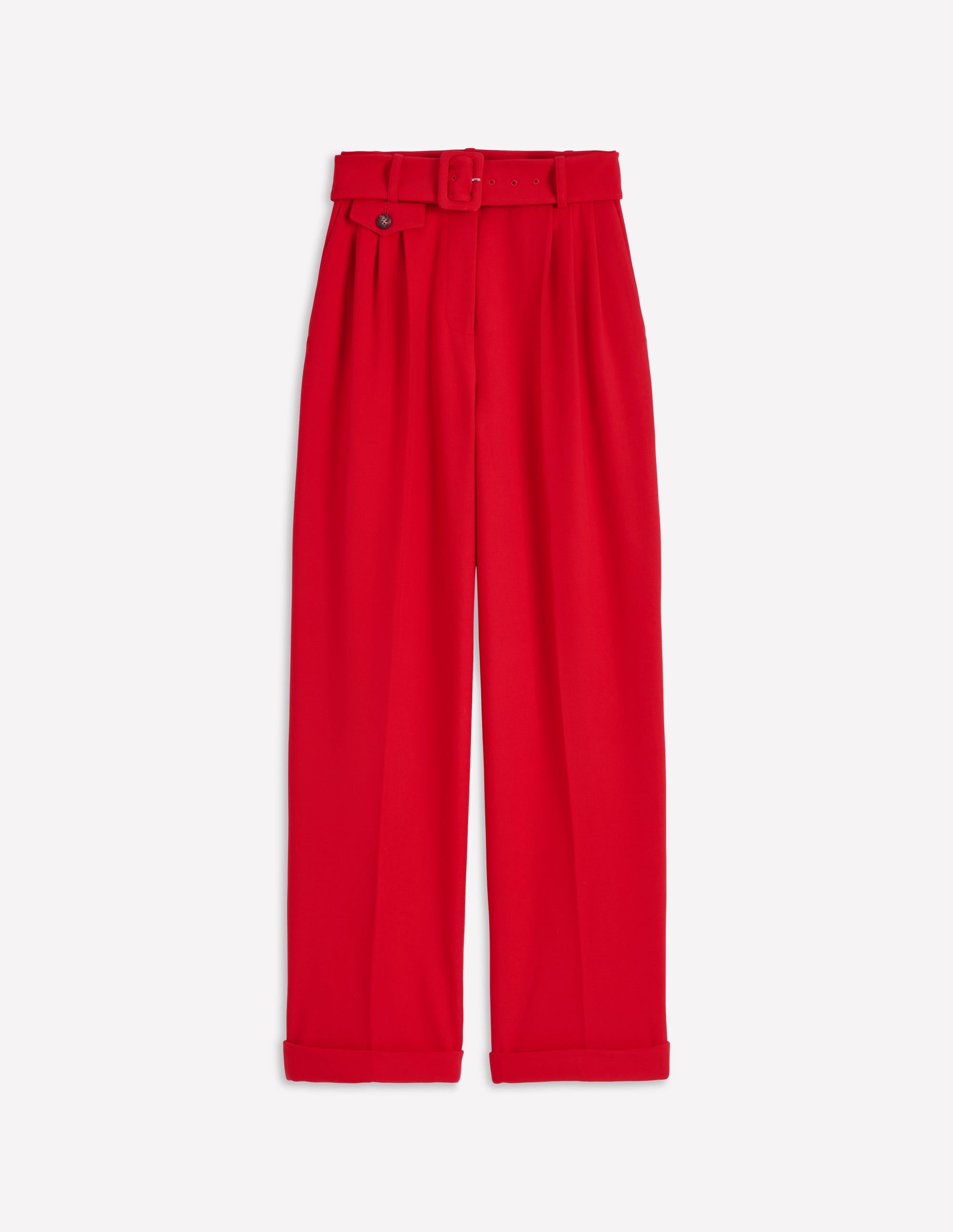 Pantalon plissé sur le devant-Piment - Image 5