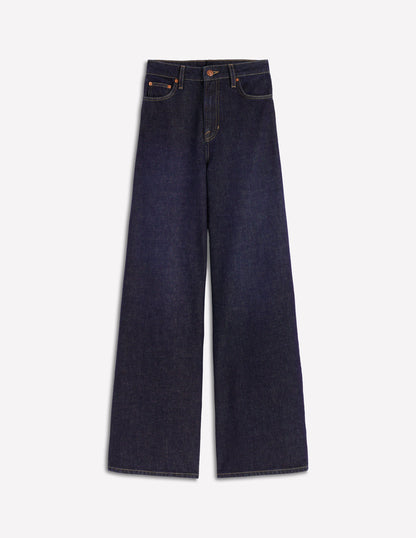 Jean large et rigide-Indigo Délavé-6