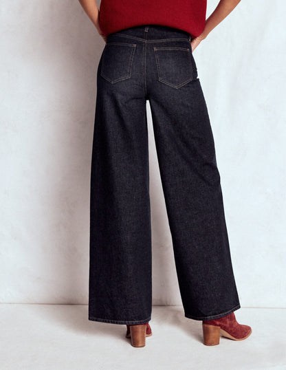 Jean large et rigide-Indigo Délavé-3