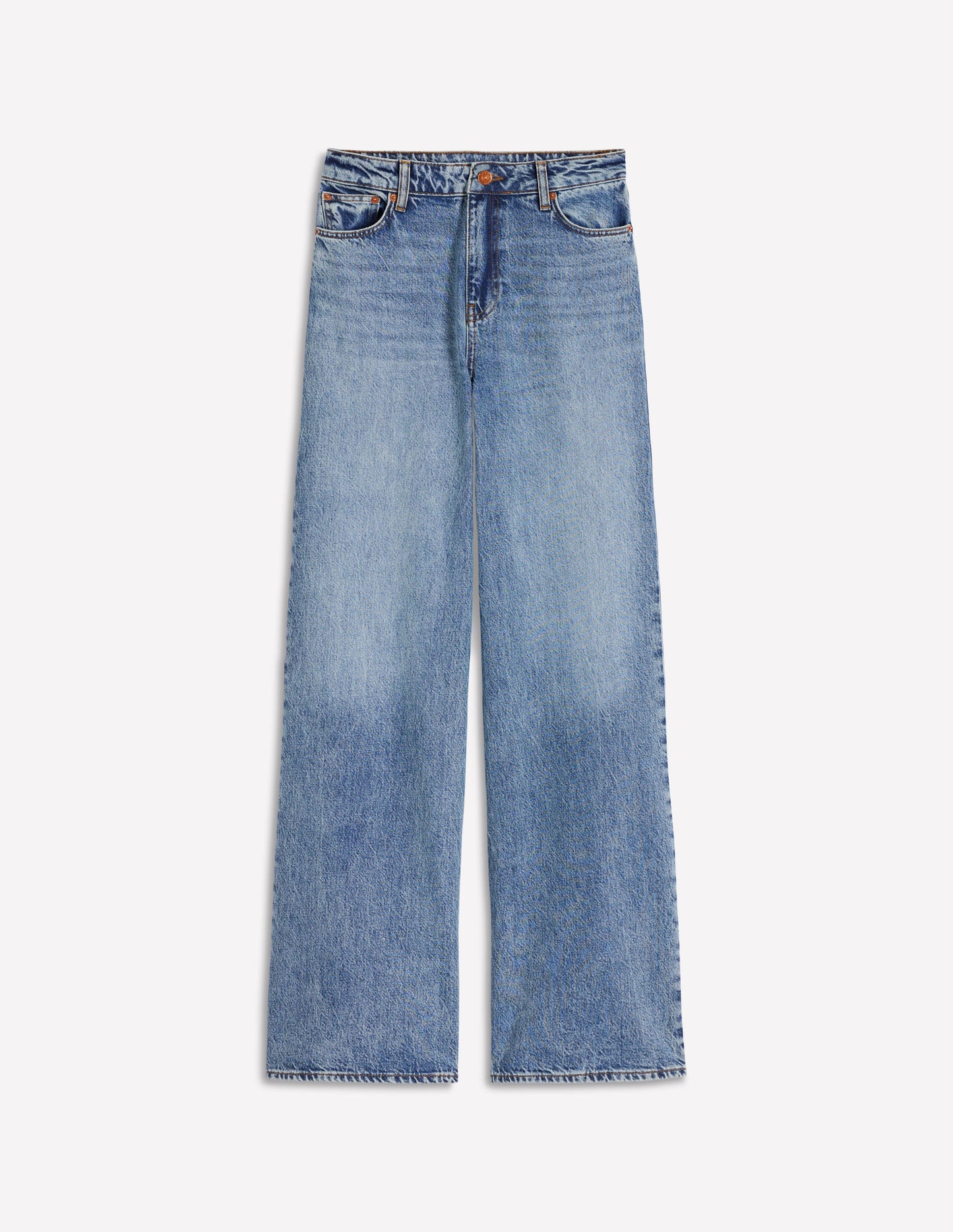 Rigid Wide Leg Jeans-Mid Vintage
