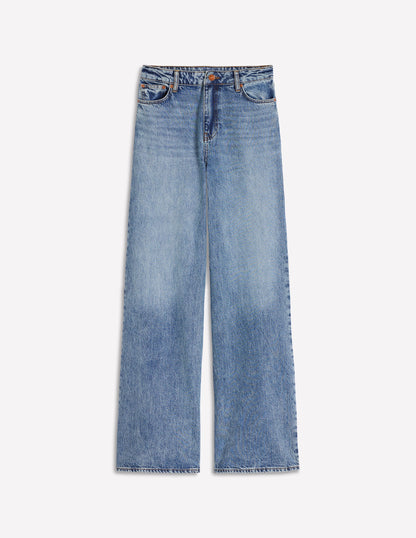 Rigid Wide Leg Jeans-Mid Vintage-7
