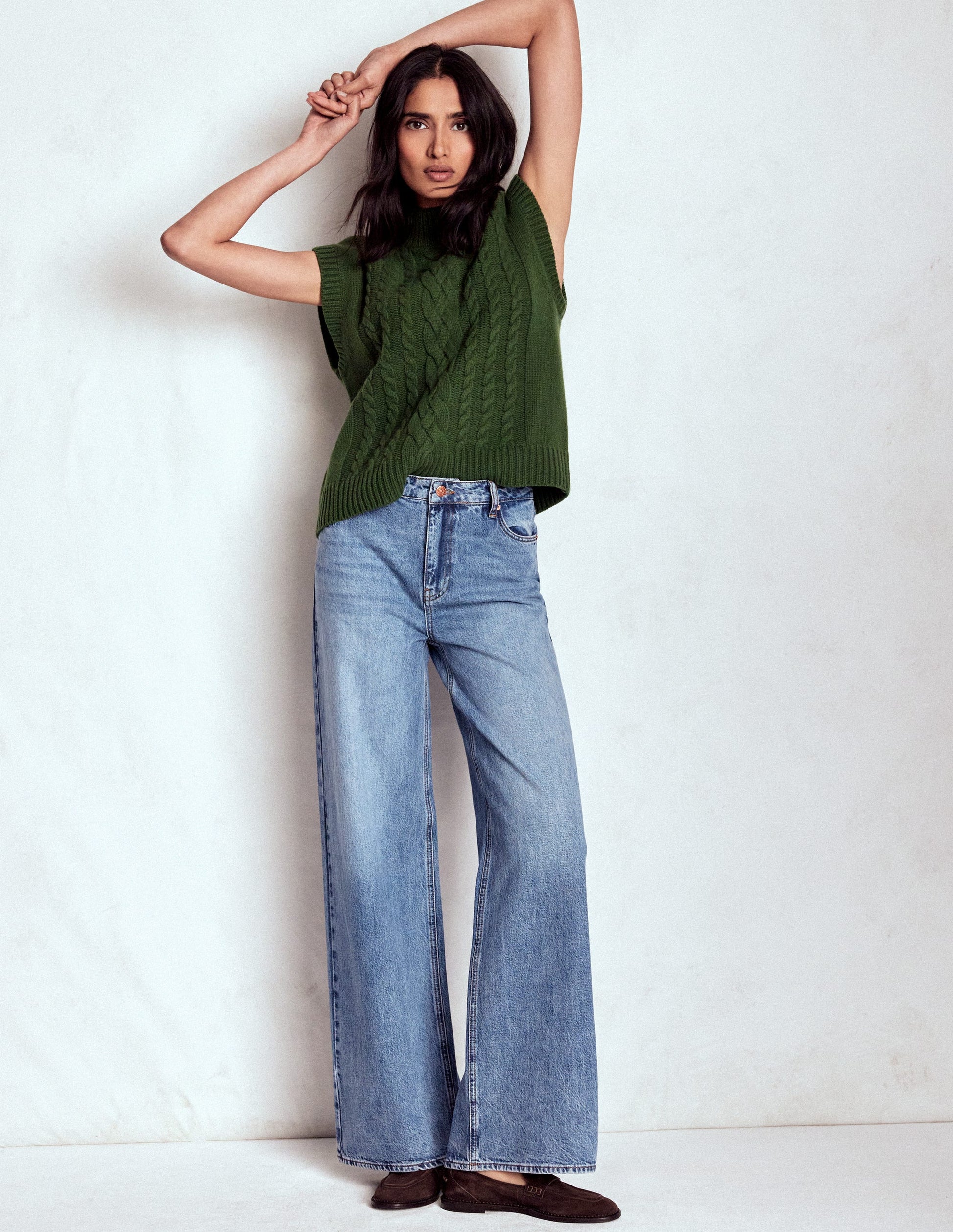 Rigid Wide Leg Jeans-Mid Vintage-1