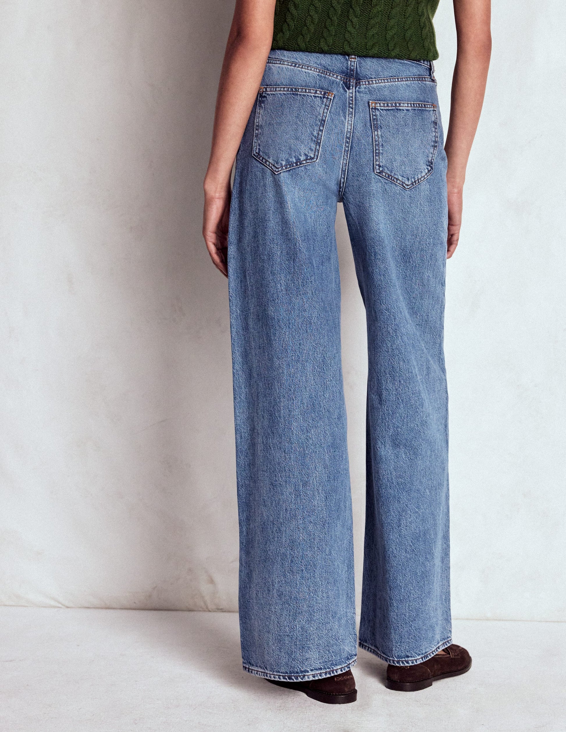 Relaxed Wide Leg  Jeans-Mid Vintage-3