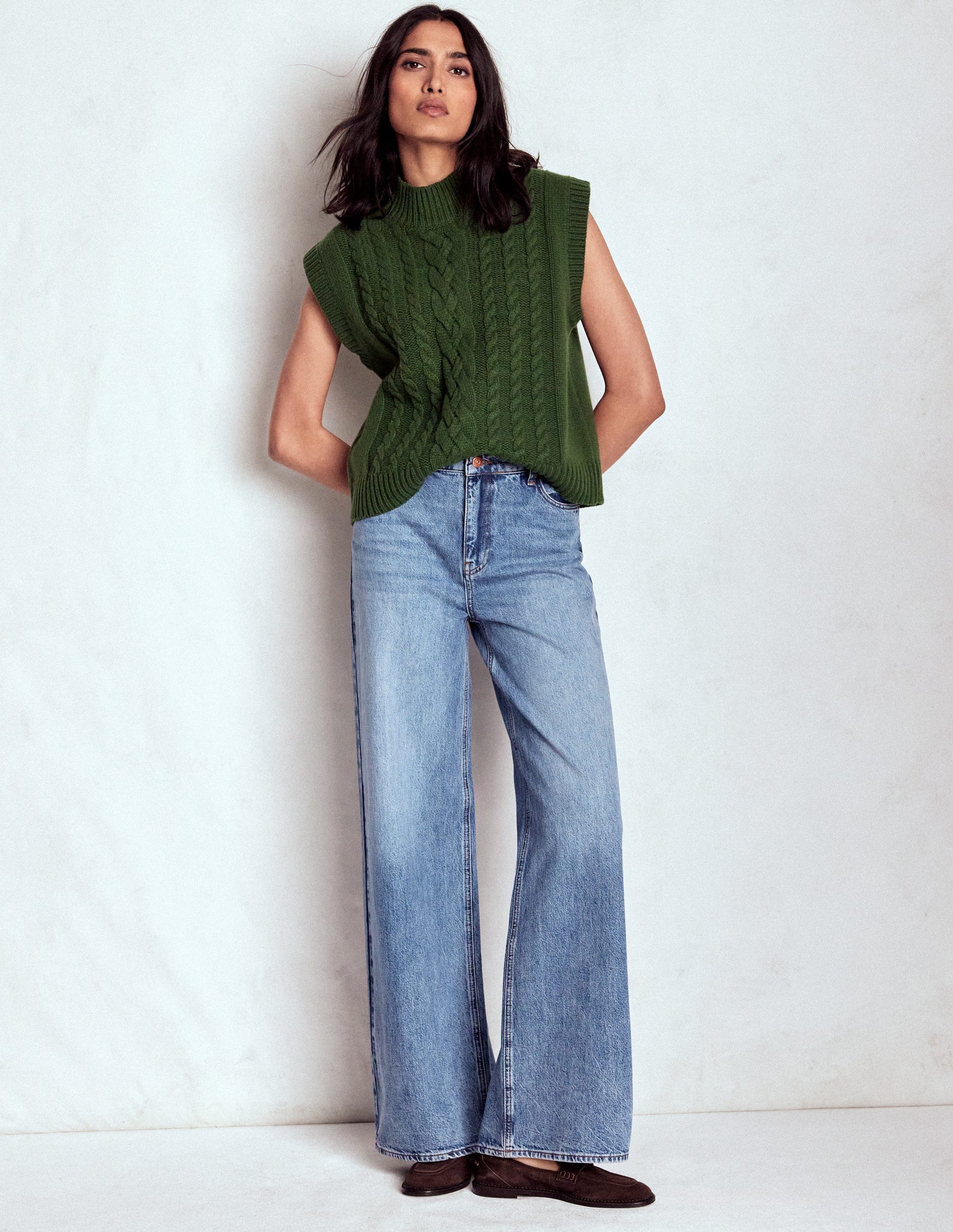 Rigid Wide Leg Jeans-Mid Vintage-5