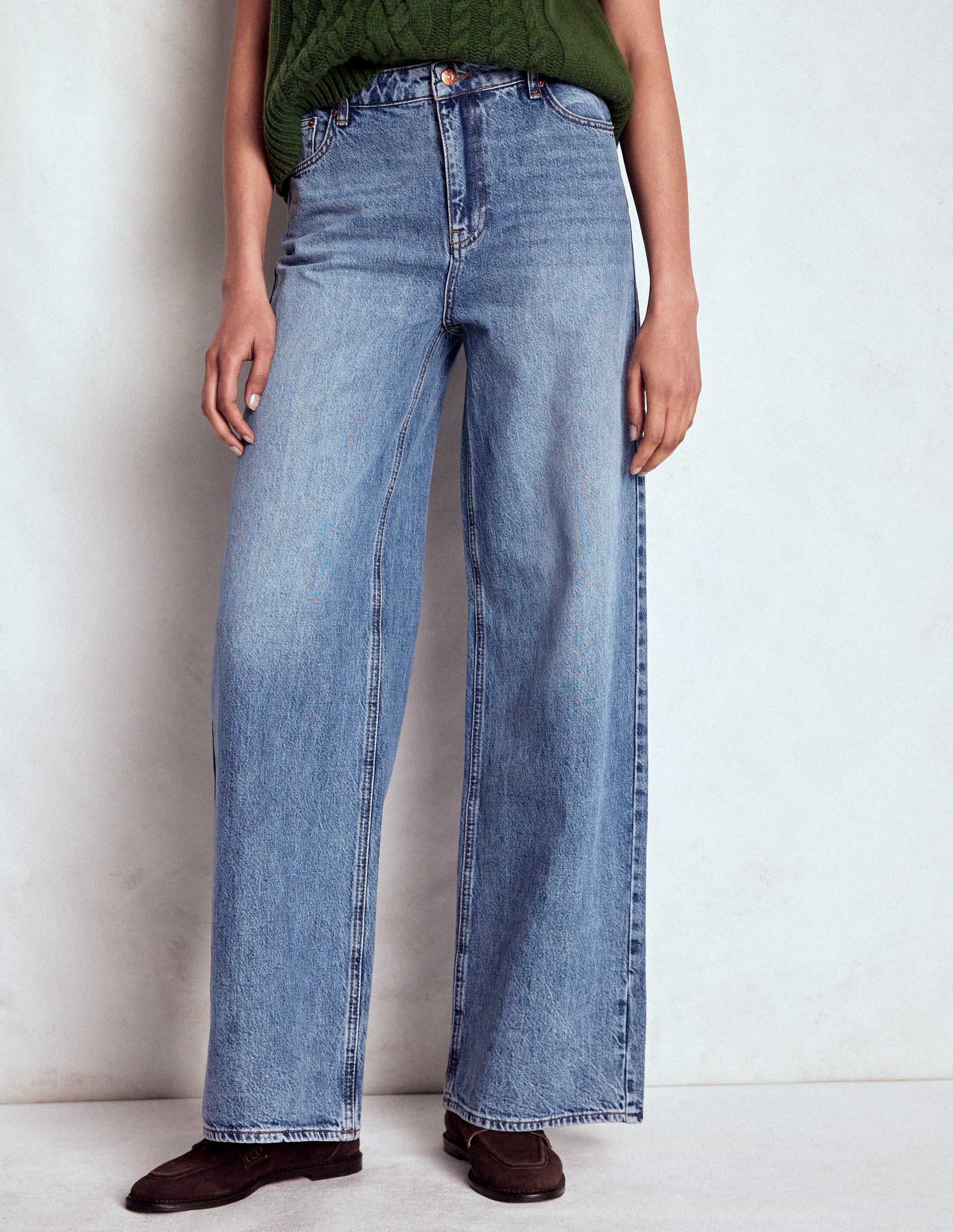 Rigid Wide Leg Jeans-Mid Vintage-6