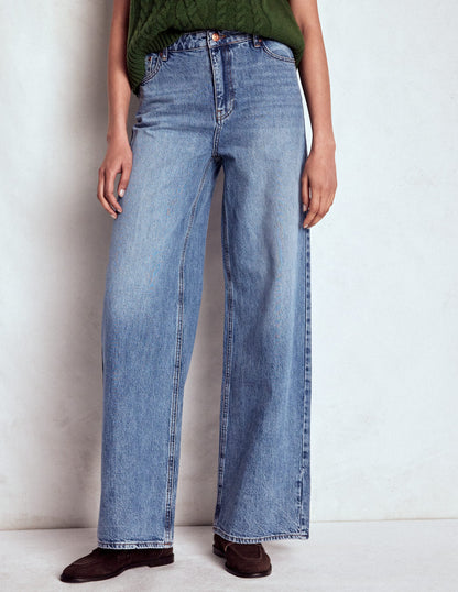 Rigid Wide Leg Jeans-Mid Vintage-6