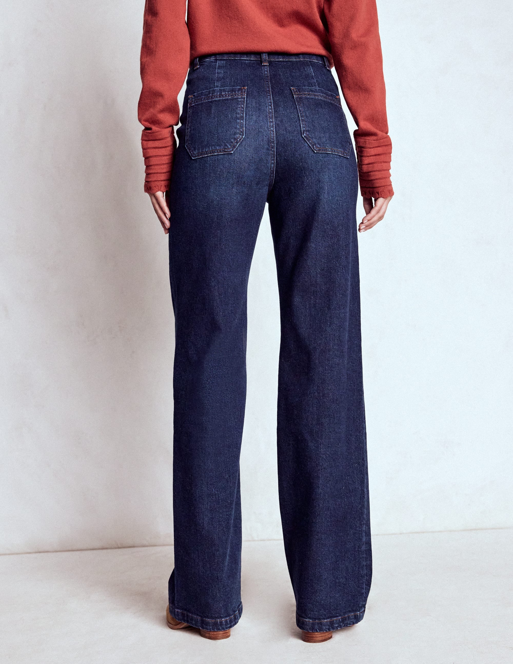 Jeans mit geradem Bein und Tasche-Dunkles Vintageblau - Image 3