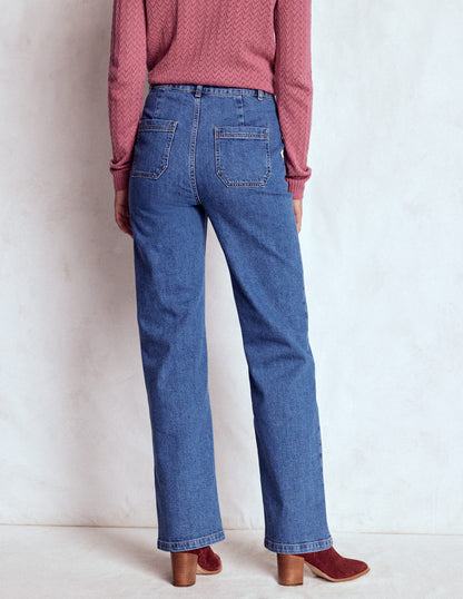 Jean droit à poches-Vintage moyen-5