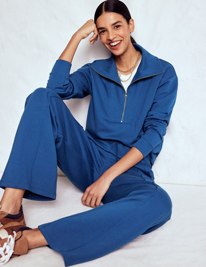 Jogginghose mit weitem Bein-Turmalinblau