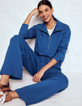 Bas de jogging large-Bleu tourmaline