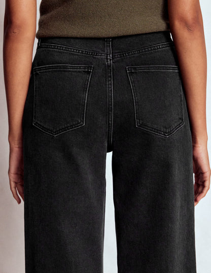 Bequeme, mittelhohe Stretch-Jeans-Verwaschenes Schwarz-2