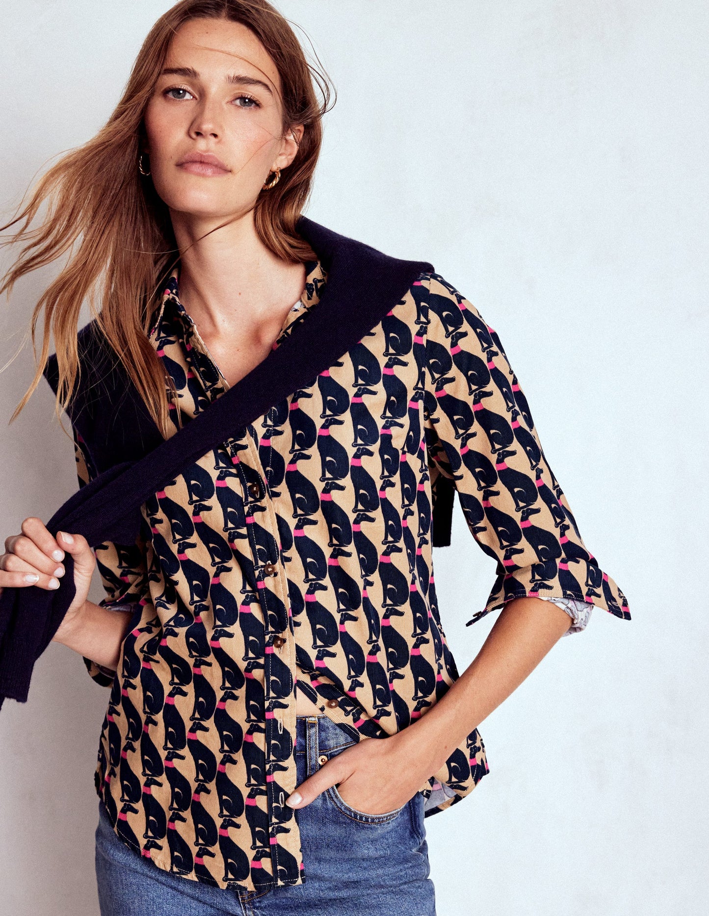 Sienna Cord Shirt-Safari, Cosy Greyhound