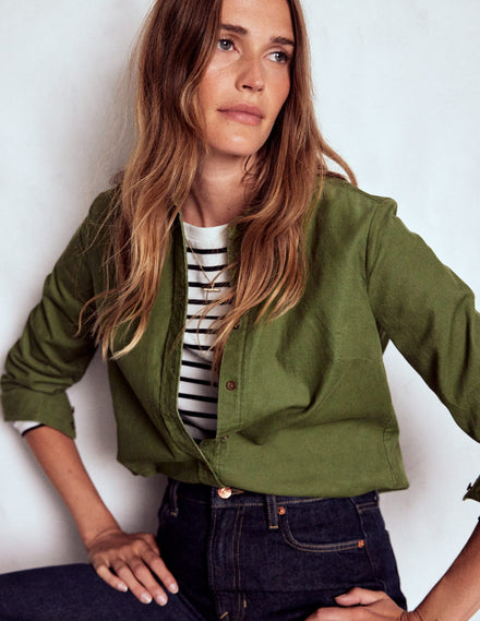Sienna Cord Shirt-Fern