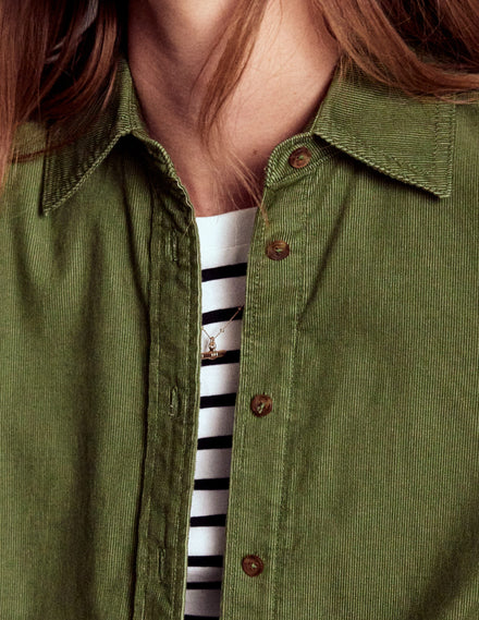 Sienna Cord Shirt-Fern