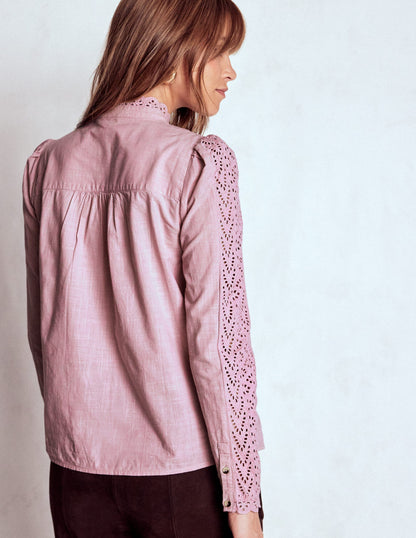 Savannah Oberteil mit Lochstickerei-Schwertlilienrosa-3