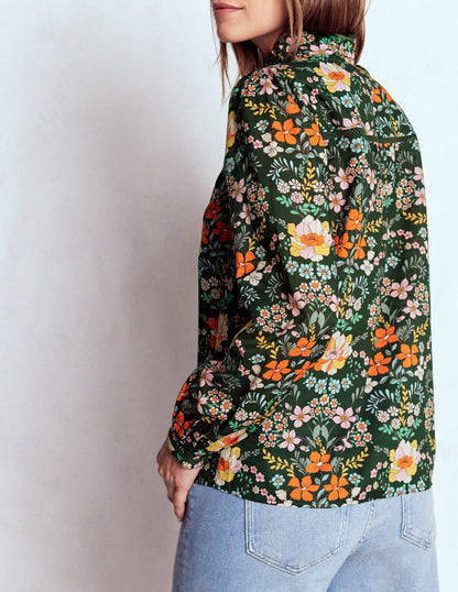 Helena Cotton Top-Green, Flourishing Garden-4