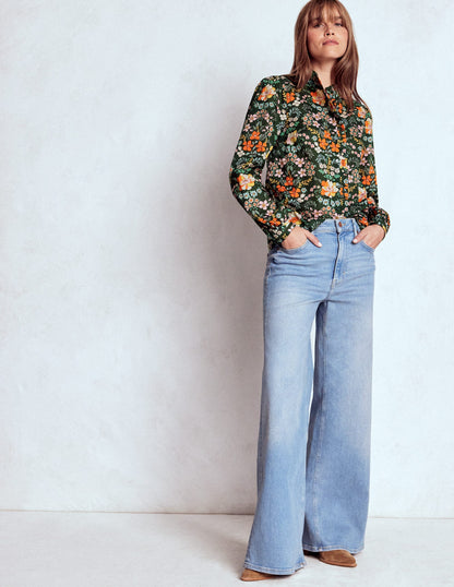 Helena Cotton Top-Green, Flourishing Garden-5