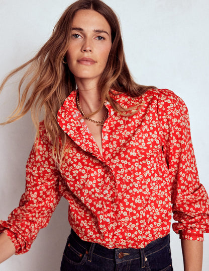 Helena Baumwolloberteil-Cranberryrot, Zarte Rebe-1