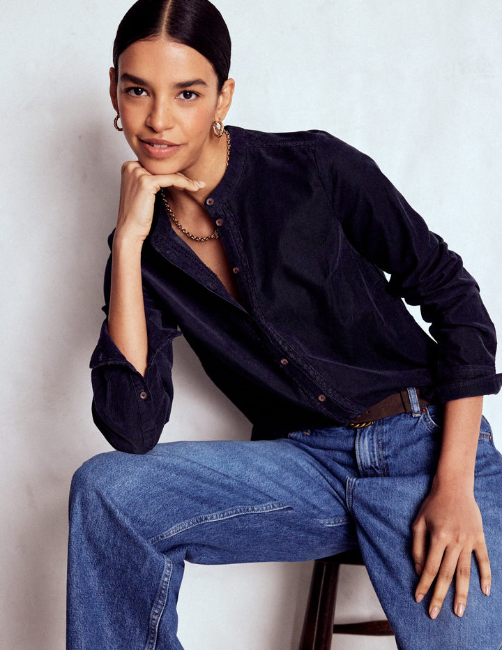 Victoria Cordhemd-Marineblau