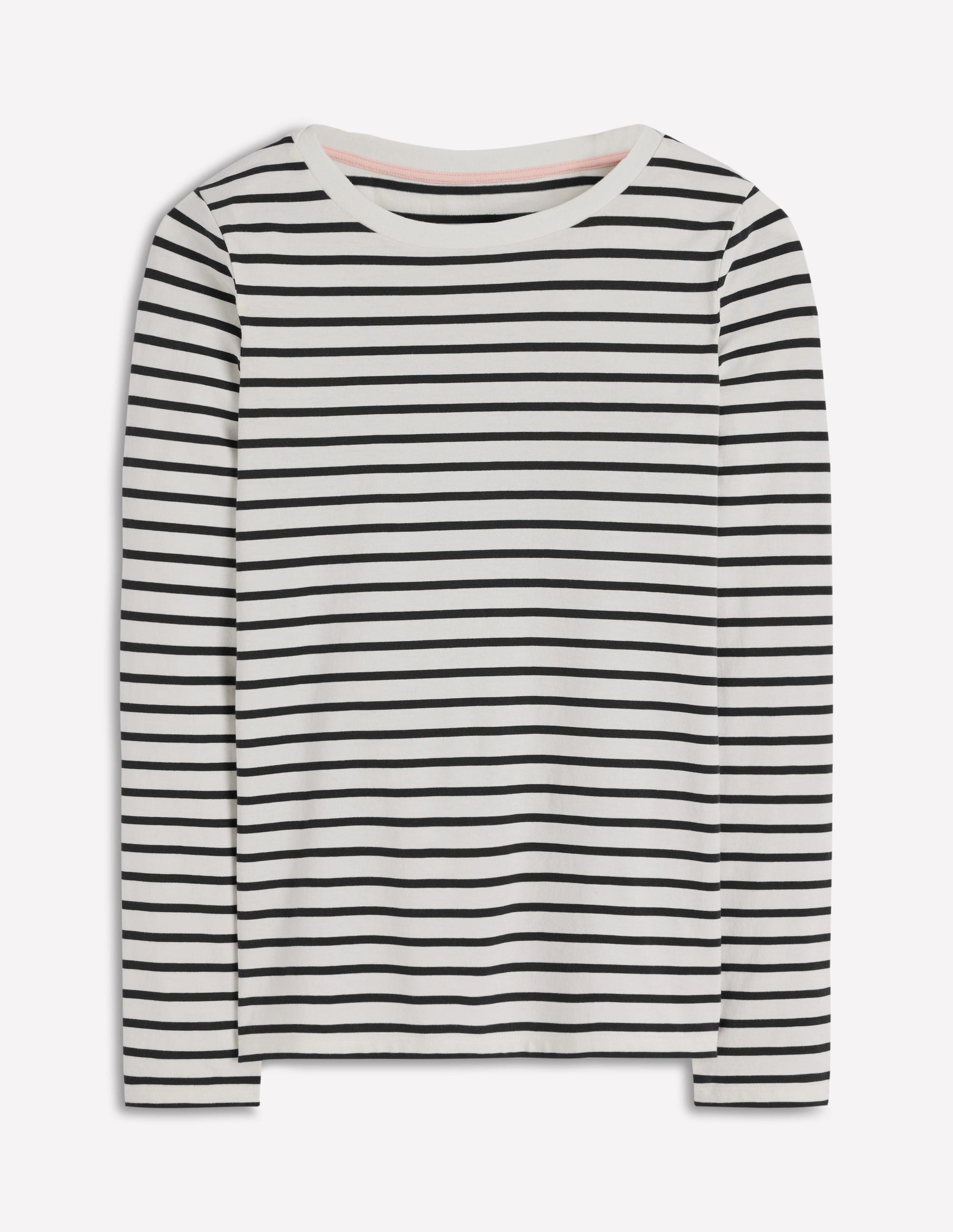Olivia Langärmliges Bretonshirt-Naturweiß, Schwarz-5
