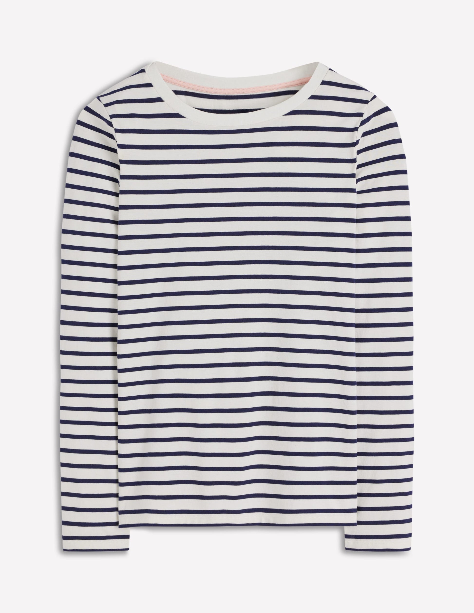 Olivia Langärmliges Bretonshirt-Naturweiß, Marineblau-6