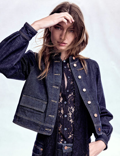 Spitzenoberteil mit Schleife am Ausschnitt-Schwarz-6