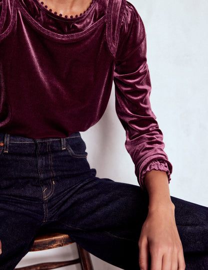 Mila Velvet Top-Deep Wisteria-3