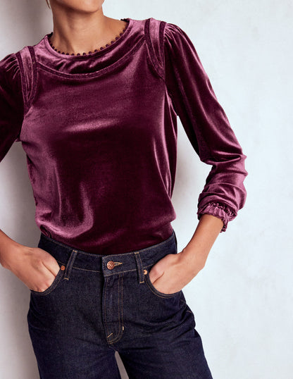 Mila Velvet Top-Deep Wisteria-5