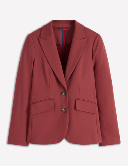 Marylebone Ponte-Blazer-Kastanie-6