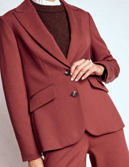 Marylebone Ponte-Blazer-Kastanie-2