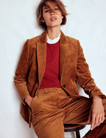 Blazer Stamford en velours côtelé-Gingembre-4