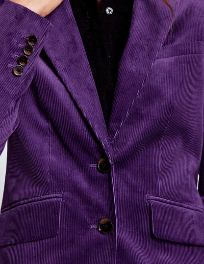 Blazer Stamford en velours côtelé-Violet mystique-3