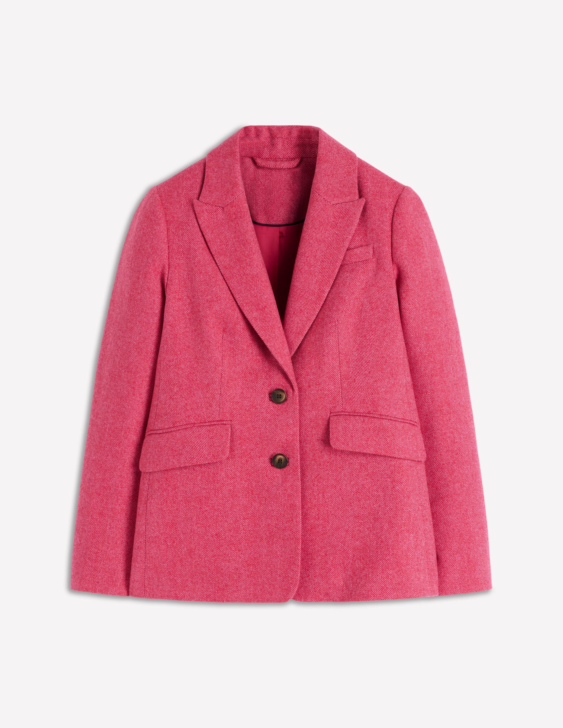 Stamford Blazer aus Wollmischung-Rosa Fischgrätenmuster-6