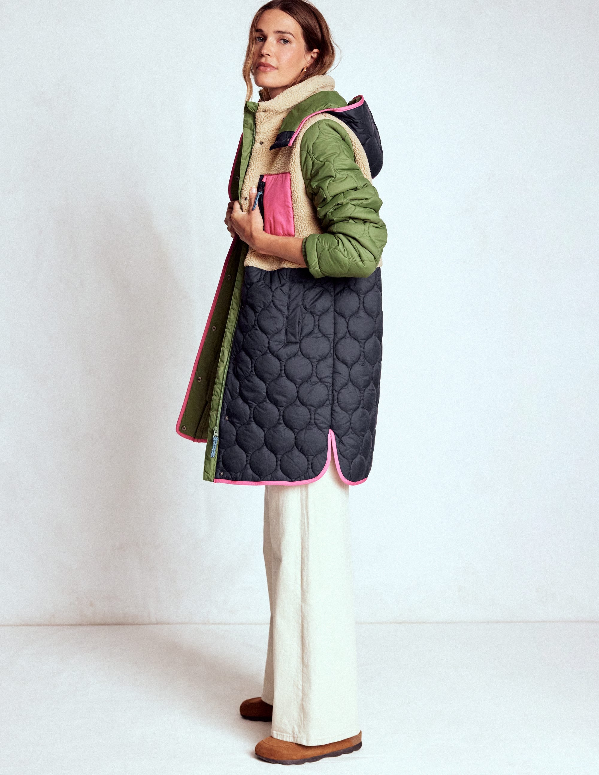 Mantel aus Teddyfell-Mix-Bunt Teddyfell - Image 1
