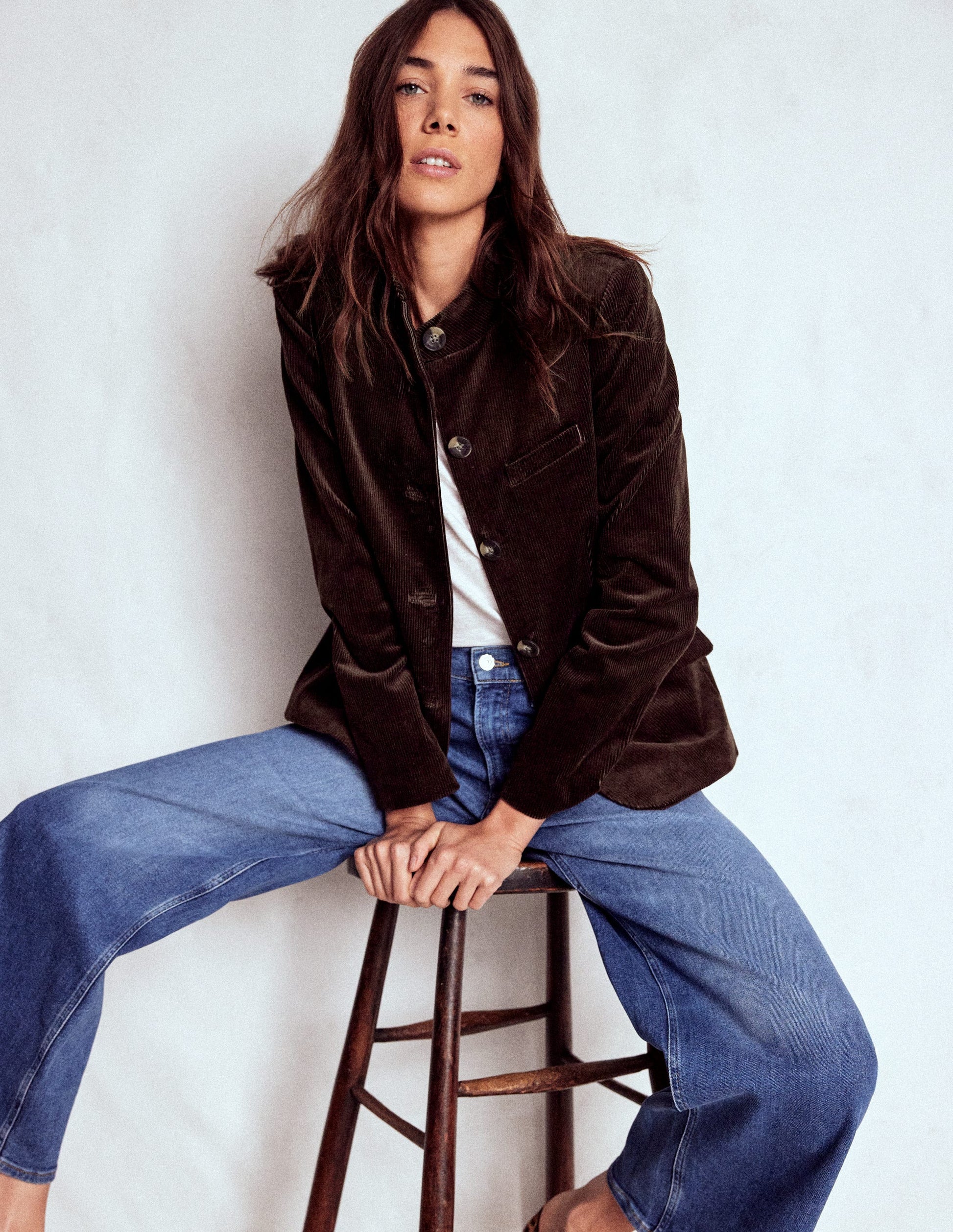 Cordjacke im Militärstil-Espresso-4