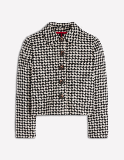 Knightsbridge Wolljacke-Schwarz Hahnentrittmuster-5