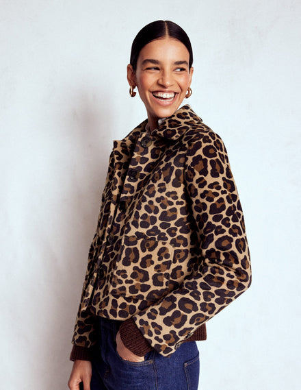 Knightsbridge Reitjacke-Mohair, Leopardenmuster