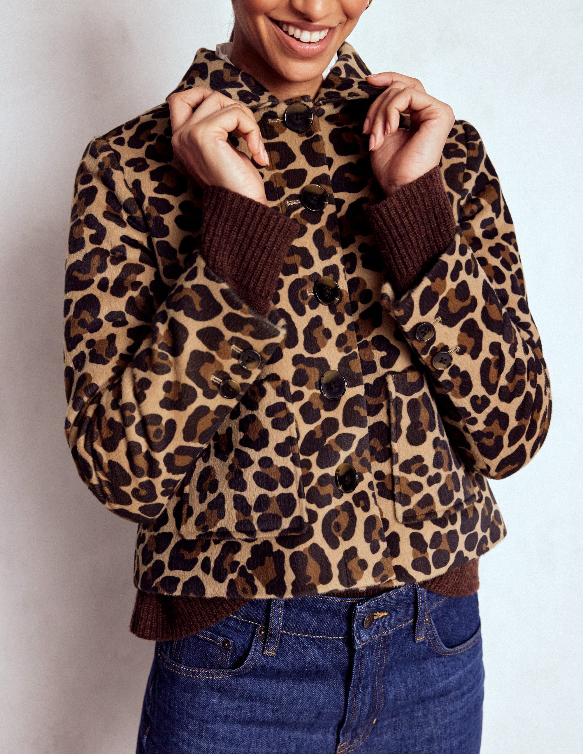 Knightsbridge Jacke-Mohair, Leopardenmuster - Image 2
