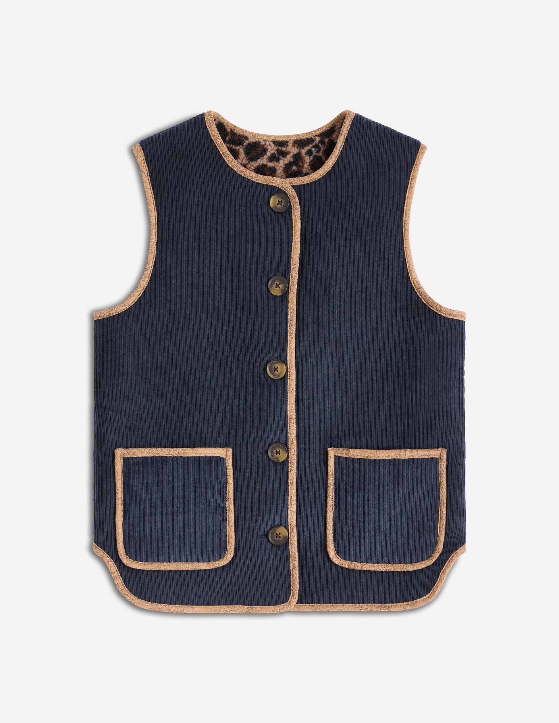 Clerkenwell Wendeweste-Marineblau, Leopard-8