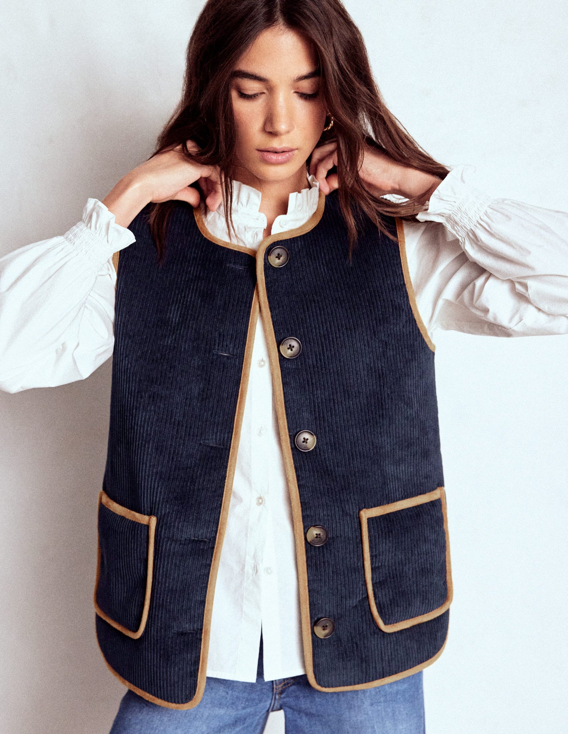 Clerkenwell Wendeweste-Marineblau, Leopard-2