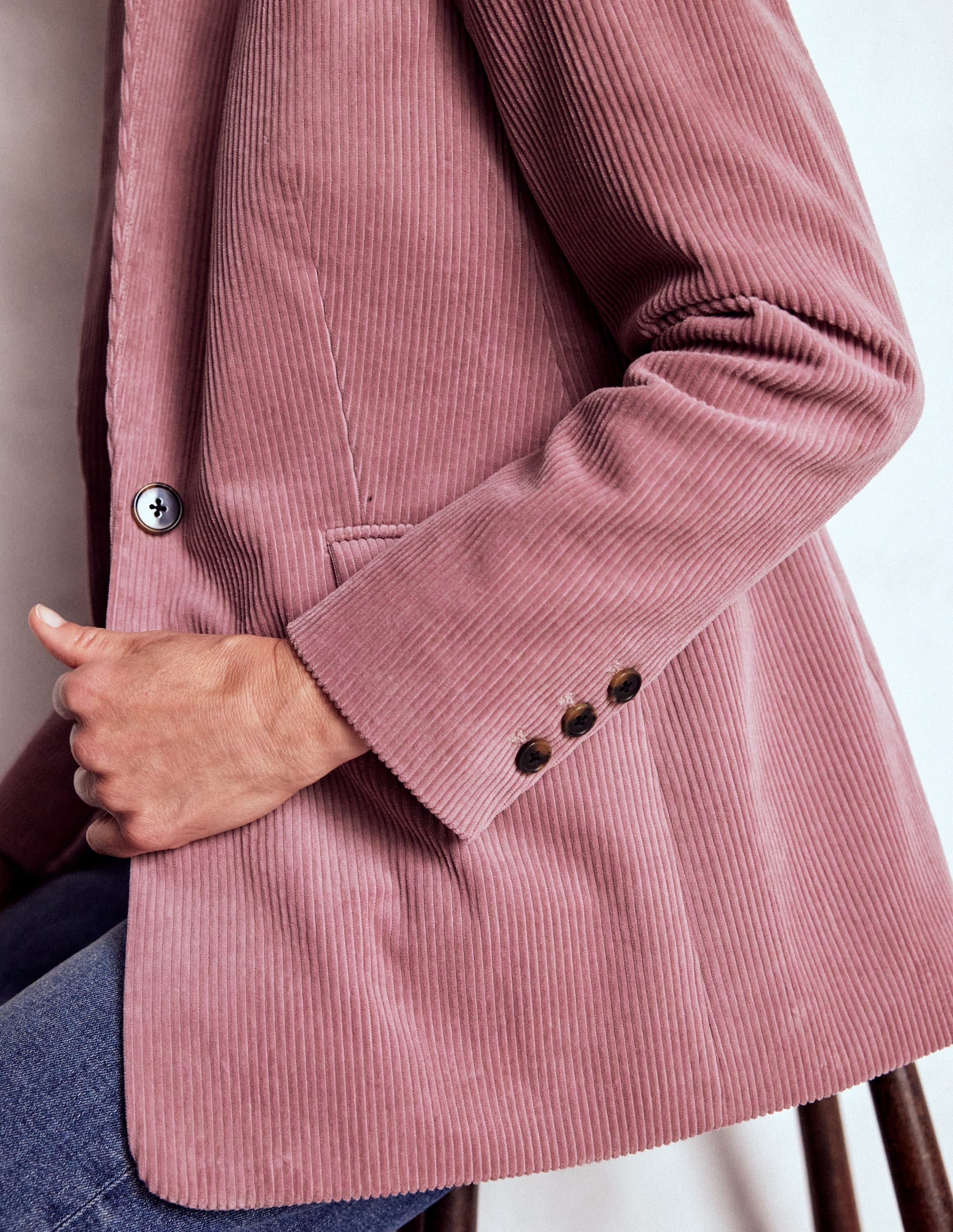 Blazer Woodbridge en velours côtelé-Rose rougissante - Image 2