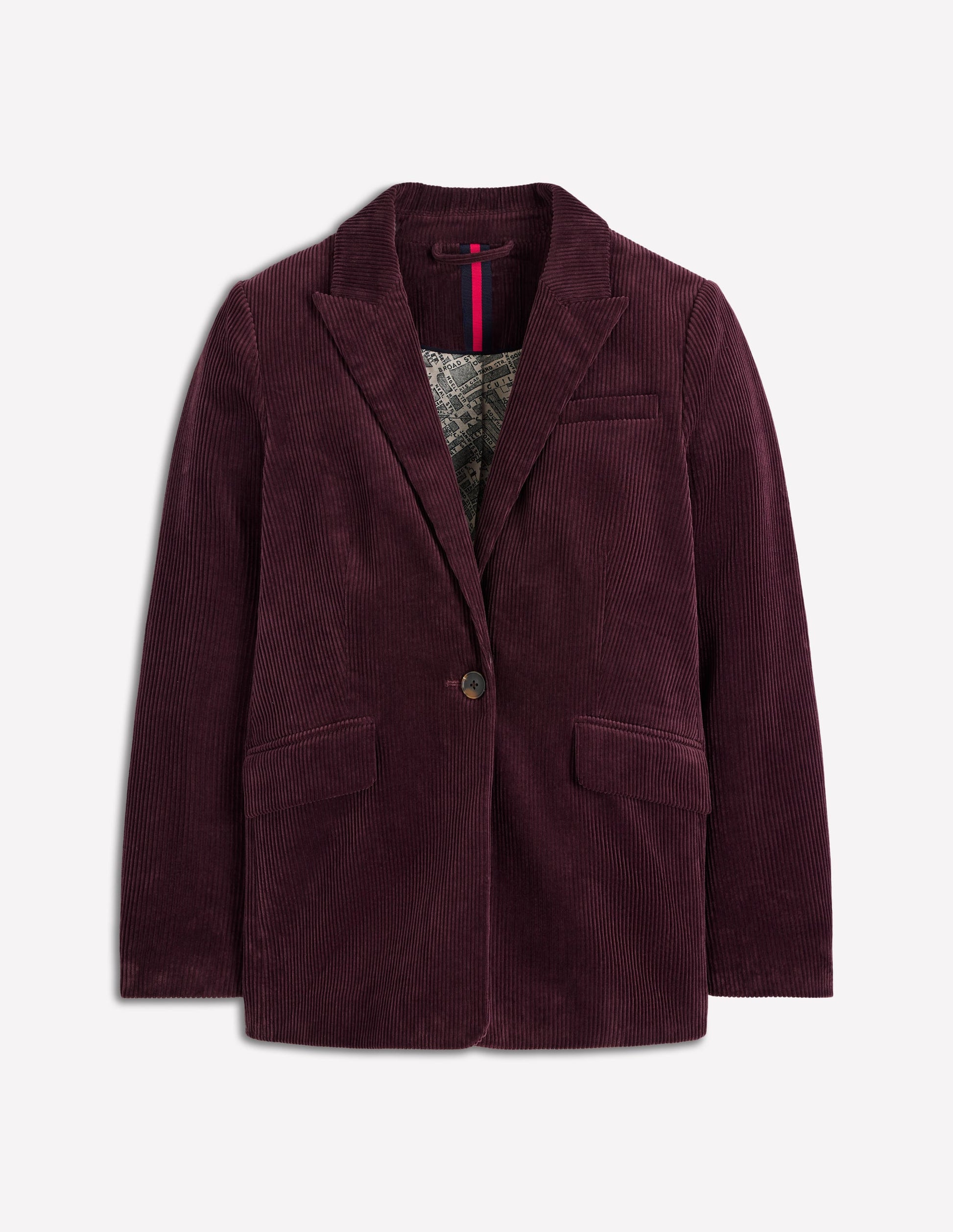 Woodbridge Cord-Blazer-Tiefes Aubergine-6